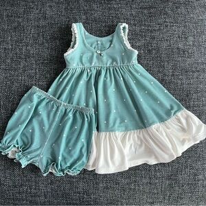 Wilding Polka Dot Lounge Gown And Bloomers Size 24 Months